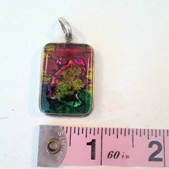 Dichroic Glass Pendant - Picture 2 of 2
